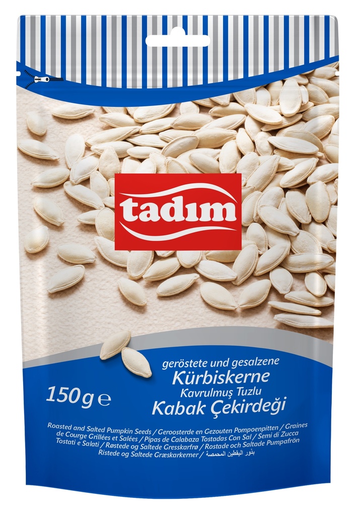 150 GR. POMPOENPITTEN GEROOSTERD & GEZOUTEN