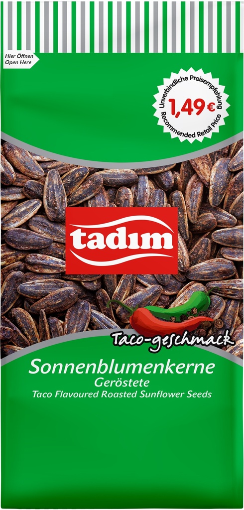 150 GR. ZONNEBLOEMPITTEN MET TACO SMAAK