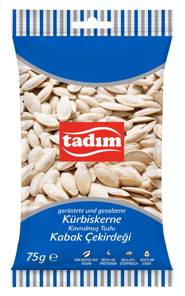 75 GR. POMPOENPITTEN GEROOSTERD & GEZOUTEN